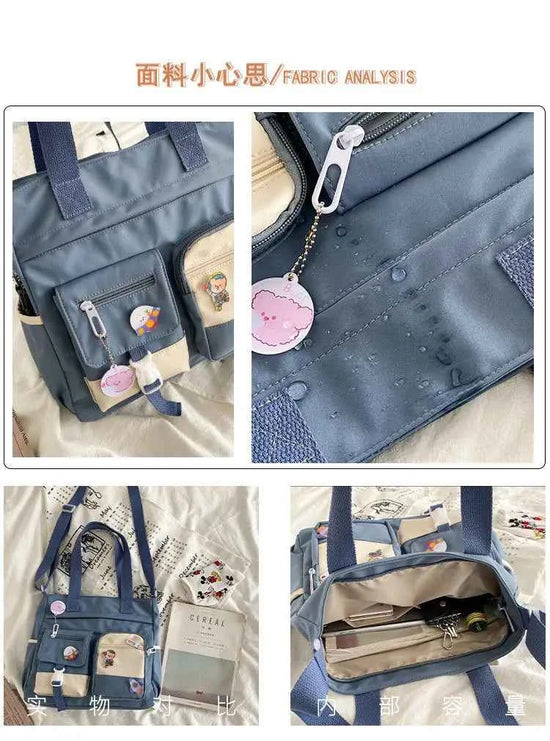 Nylon Waterproof Canvas Women Handbags Shoulder Bag Japanese Ladies Messenger Bag Student School Crossbody Bags for Girl Satchel