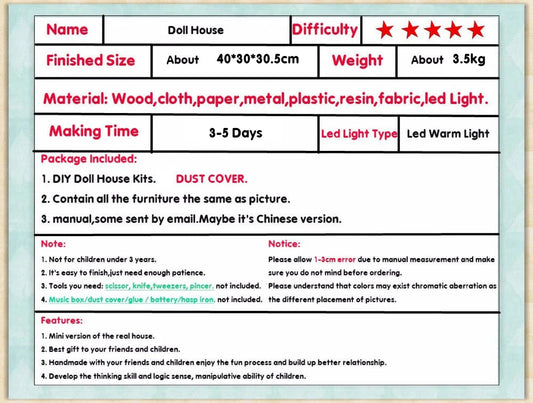 Doll House Wooden Furniture Diy Dollhouse Miniature Puzzle Assemble Miniatures Dollhouse Kits Educational Toys For Children Gift SS69