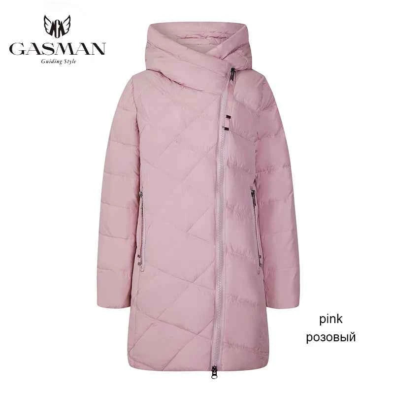 GASMAN 2022 Fashion Women Hooded Parka Down Winter Brand For Down Jacket Women Winter Thick Overcoat Women Jacets and Coat 18806