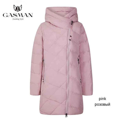GASMAN 2022 Fashion Women Hooded Parka Down Winter Brand For Down Jacket Women Winter Thick Overcoat Women Jacets and Coat 18806