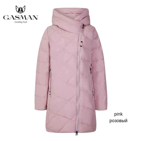 GASMAN 2022 Fashion Women Hooded Parka Down Winter Brand For Down Jacket Women Winter Thick Overcoat Women Jacets and Coat 18806