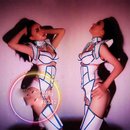 Luminous stage dance wear Sexy Future technology Led light up costume party girl nightclub dancer costume