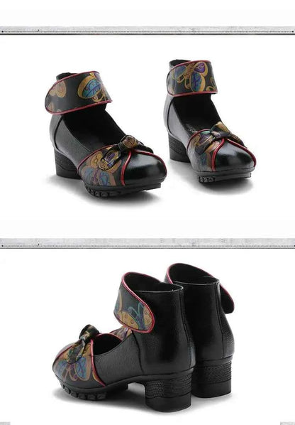 GKTINOO 2025 Spring Autumn New Retro Genuine Leather Platform Shoes Women's Pumps High Heel Soft Bottom Shoes Women Designers