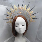 Baroque Gold Halo Headband Tiara - Lolita Vintage Goddess Style