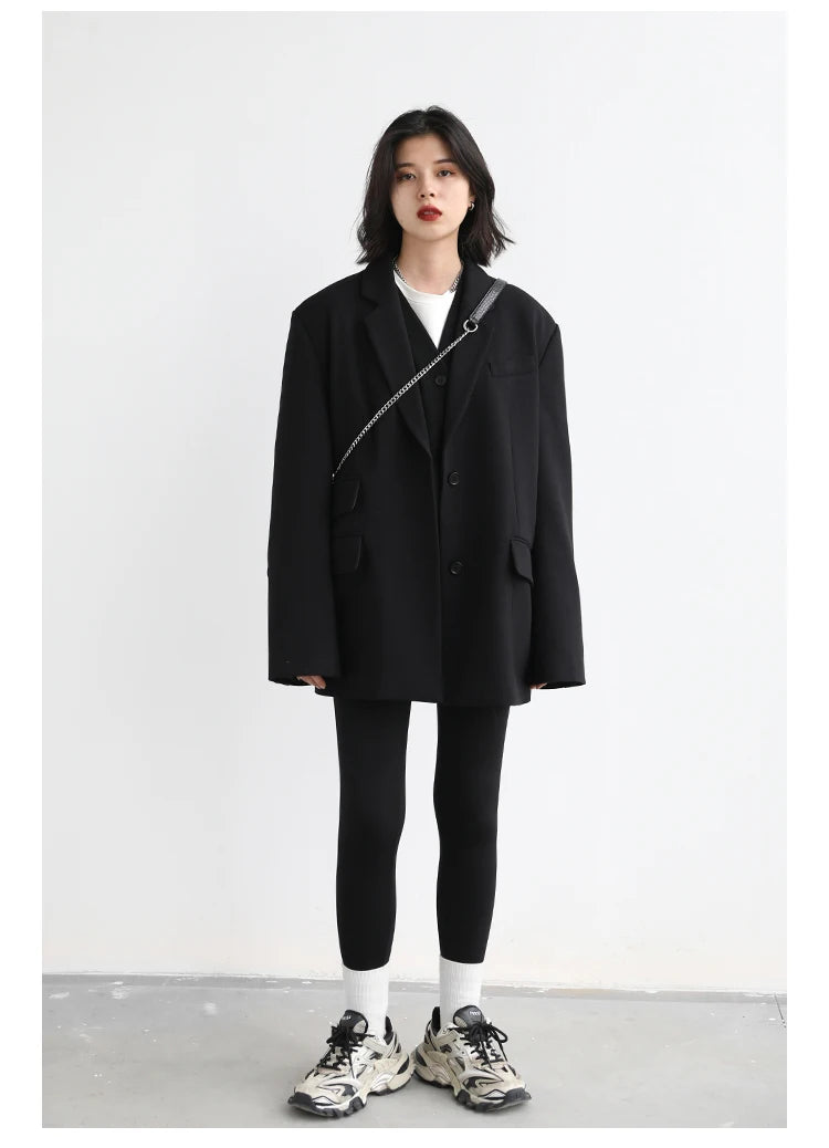 CHIC VEN Korean Autumn Winter Women's Sports Coat Casual Loose V-neck Sweatshirt for Women Thick Warm Tops Office Lady Female