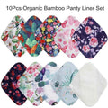 10pcs Reusable Waterproof Bamboo Fiber Pads Menstrual Cloth Sanitary Pads Feminine Maternity Hygiene Panty Liner