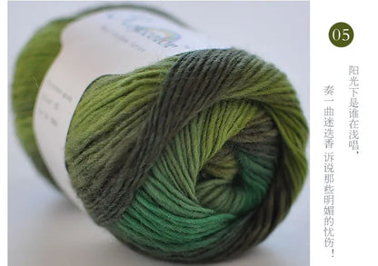 100% Wool Yarn Rainbow Color for Hand Knitting Crochet Plush Thickness Lanas Thread DIY Soft Scarf Shawl Sweater Free Shipping