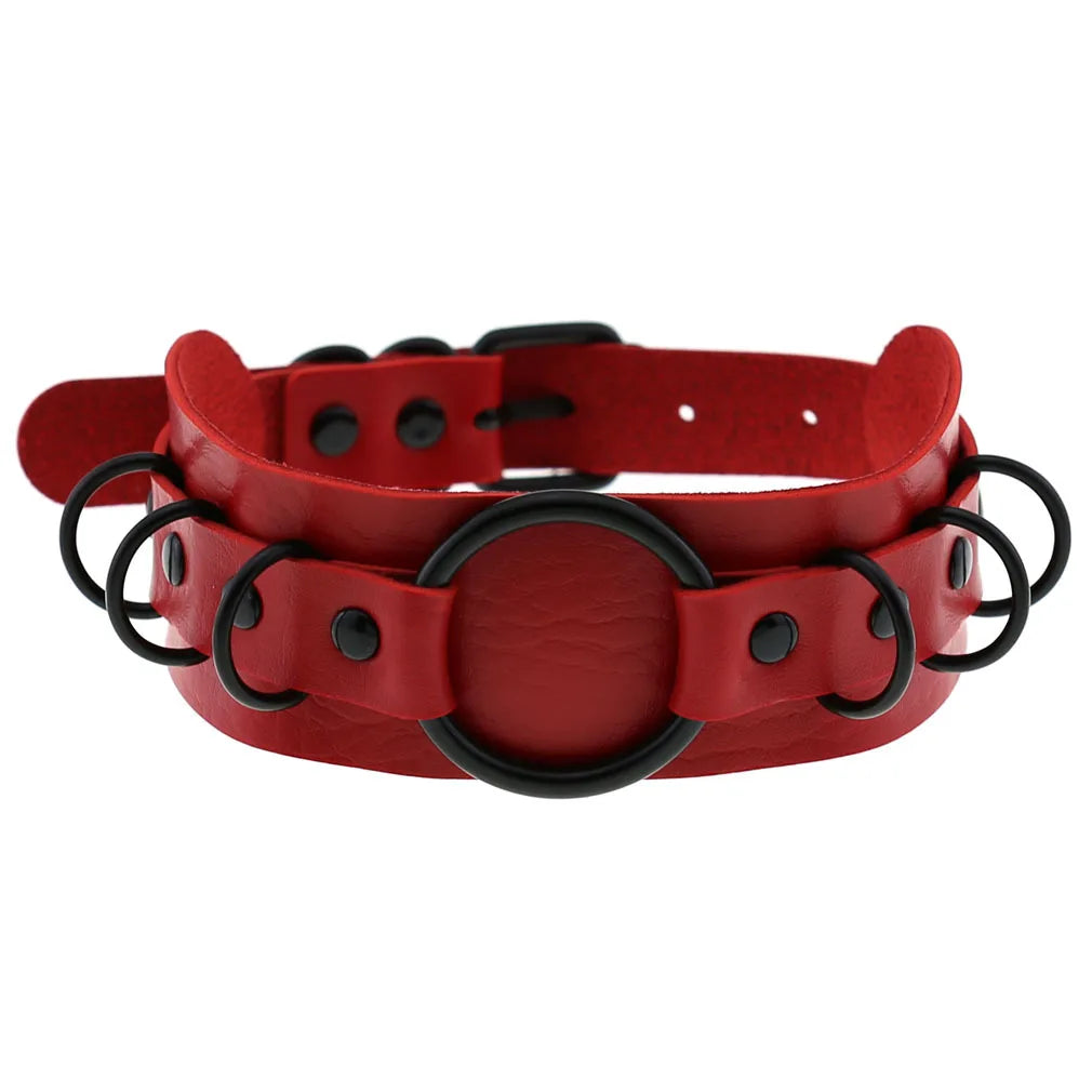Punk Black Metal Tassel Red Choker Necklace Sexy Spiked Neck Strap Clavicle Collar Men Necklaces Hollween Women Y2K Jeweley Gift SS69 9.69 P150 red