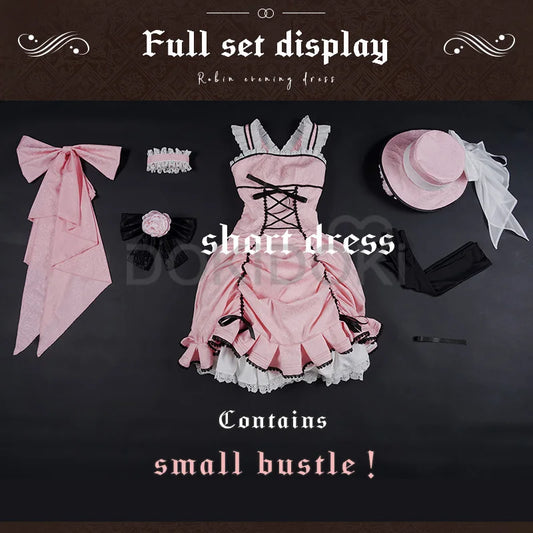 DokiDoki-SSR Ciel Phantomhive Cosplay Women Evening Dress Bustle Costume