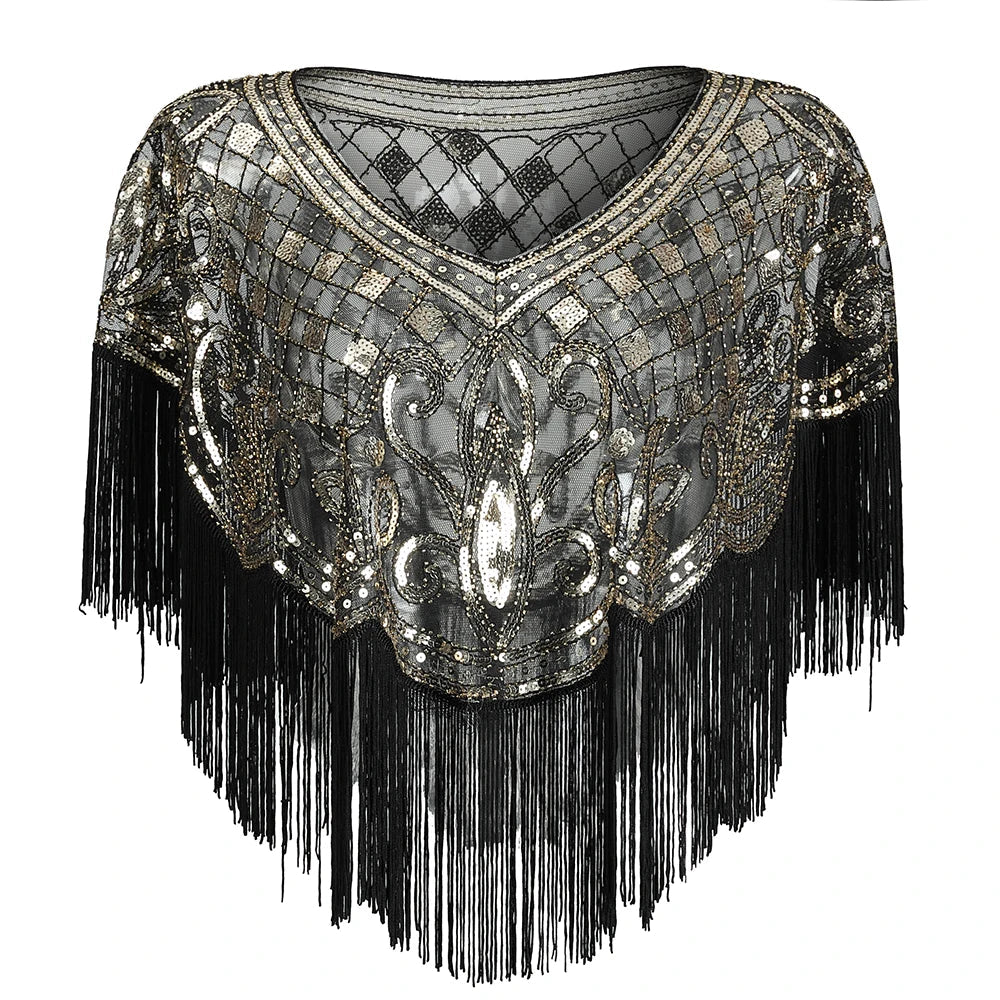 Plus Size XS-4XL Women's 1920s Vintage Sequin Full Fringed Deco Inspired Flapper Dress Roaring 20s Great Gatsby Dress Vestidos SS69 25.69 only one size / XL