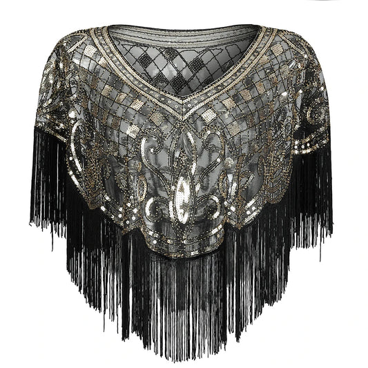 Plus Size XS-4XL Women's 1920s Vintage Sequin Full Fringed Deco Inspired Flapper Dress Roaring 20s Great Gatsby Dress Vestidos SS69 25.69 only one size / XL