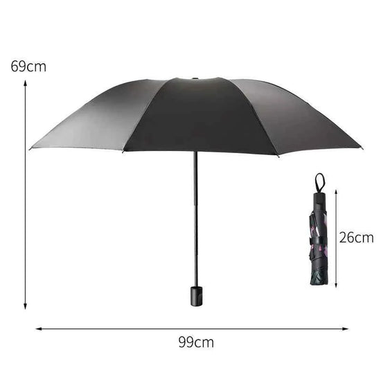 Beautiful Flower Painting Inside Men And Women Umbrella Sun And Rain Anti-uv Umbrellas Ladies Parasol Folding Paraguas For Gifts