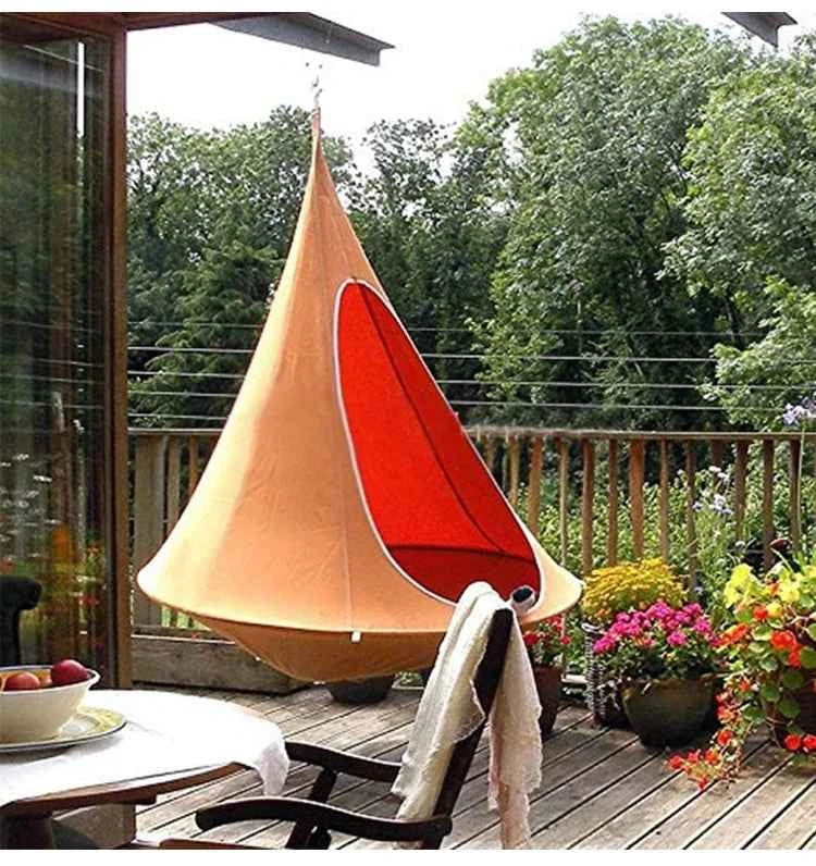 Outdoor Waterproof hammock Double Cacoon Hanging Chair Weight Capacity 80KG Outdoor and Indoor Use - Hanging Kit hanging tent