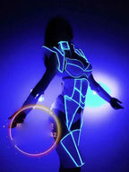 Luminous stage dance wear Sexy Future technology Led light up costume party girl nightclub dancer costume