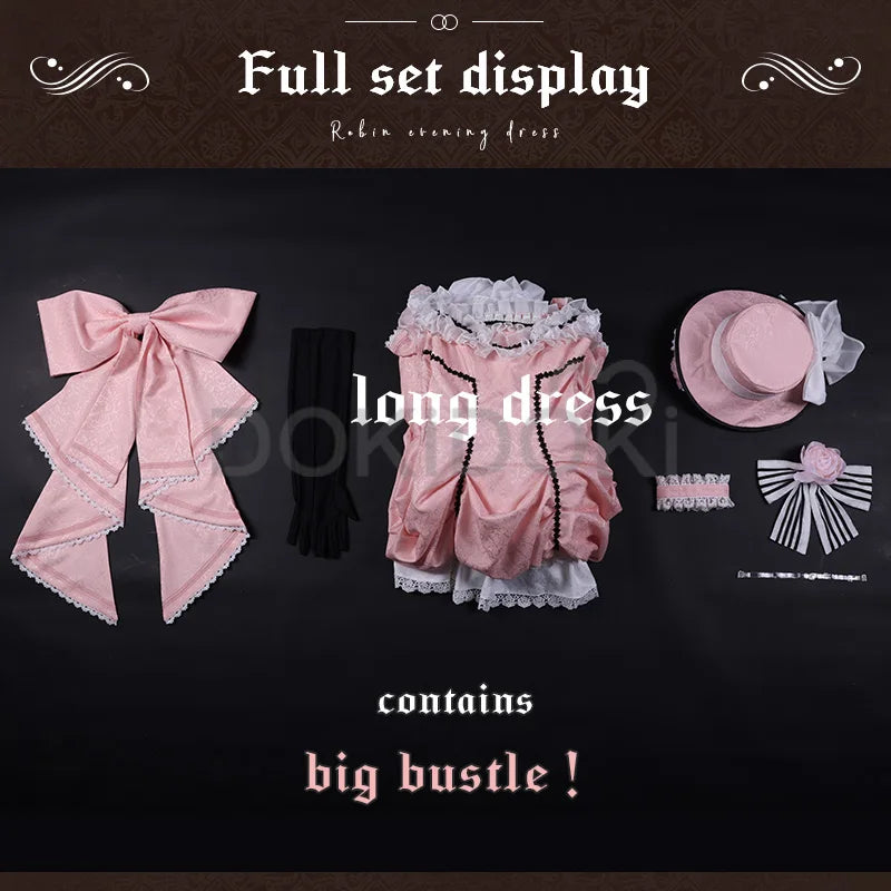DokiDoki Ciel Phantomhive Cosplay Evening Dress Bustle Costume