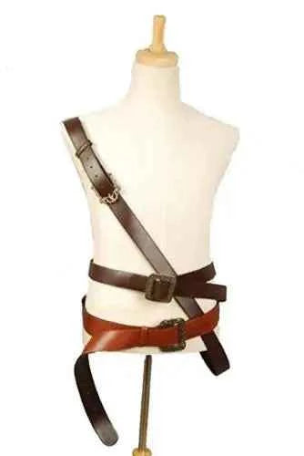 SS69 Sparrow Captain Cosplay Baldric Belt and Buckle Synthetic Leather Prop