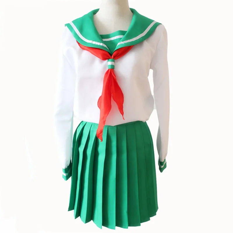 Anime Inuyasha Cosplay Costumes Red Japanese Kimono Higurashi Kagome Kikyo Sesshoumaru for Halloween Party Wigs Free wigcap
