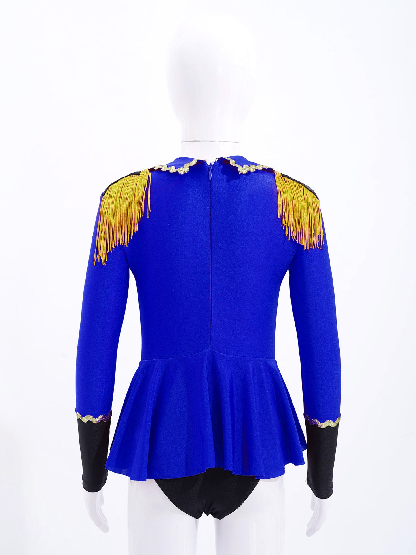 Girls Circus Ringmaster Costume Long Sleeve Patchwork Jumpsuit with Tie