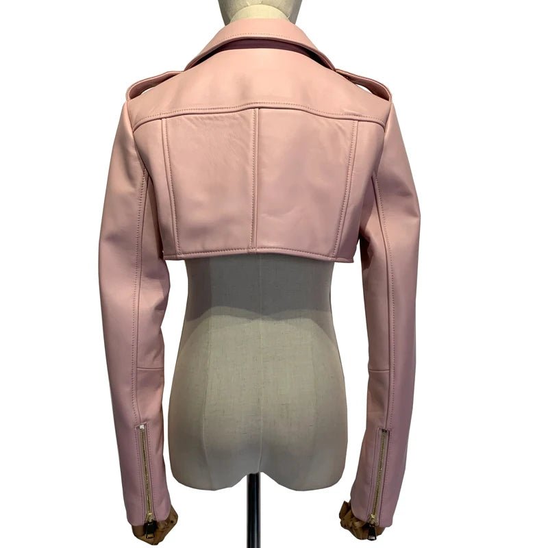 GO BALLISTIC Women's Sheepskin Leather Jacket - Short, Colorful