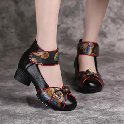 GKTINOO 2025 Spring Autumn New Retro Genuine Leather Platform Shoes Women's Pumps High Heel Soft Bottom Shoes Women Designers