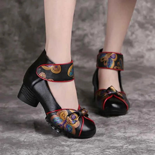 GKTINOO 2025 Spring Autumn New Retro Genuine Leather Platform Shoes Women's Pumps High Heel Soft Bottom Shoes Women Designers