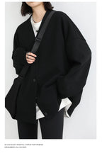CHIC VEN Korean Autumn Winter Women's Sports Coat Casual Loose V-neck Sweatshirt for Women Thick Warm Tops Office Lady Female
