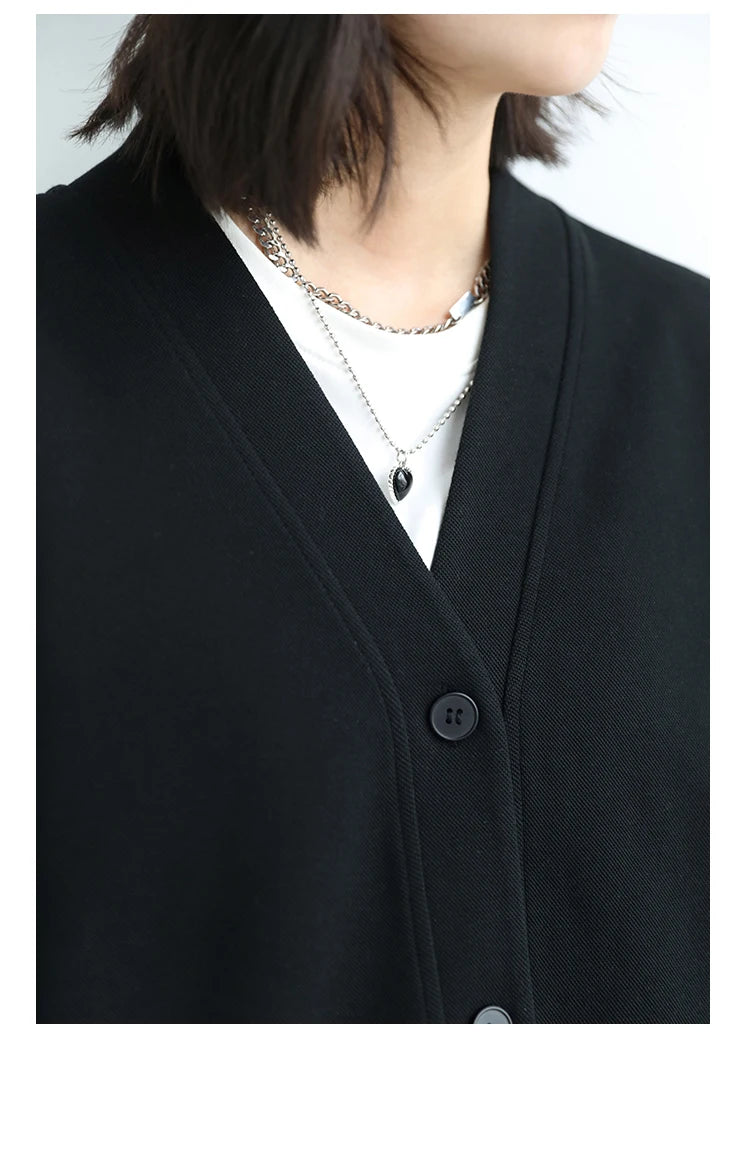 CHIC VEN Korean Autumn Winter Women's Sports Coat Casual Loose V-neck Sweatshirt for Women Thick Warm Tops Office Lady Female