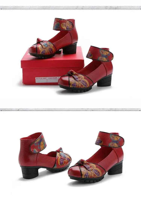 GKTINOO 2025 Spring Autumn New Retro Genuine Leather Platform Shoes Women's Pumps High Heel Soft Bottom Shoes Women Designers
