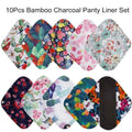 10pcs Reusable Waterproof Bamboo Fiber Pads Menstrual Cloth Sanitary Pads Feminine Maternity Hygiene Panty Liner