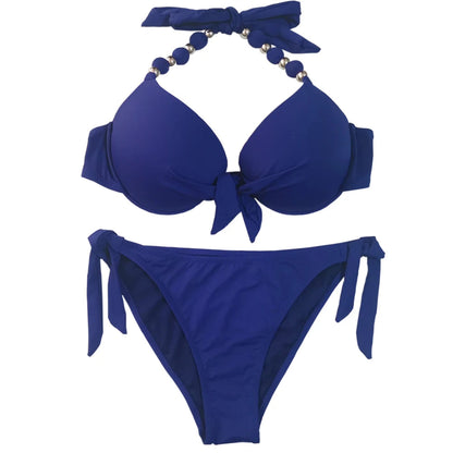 EONAR Women Bikini Offer Combined Size Swimsuit Push Up Bikini Sets Brazilian Bathing Suits Plus Size Swimwear Female XXL SS69 31.69 Navy Blue / S