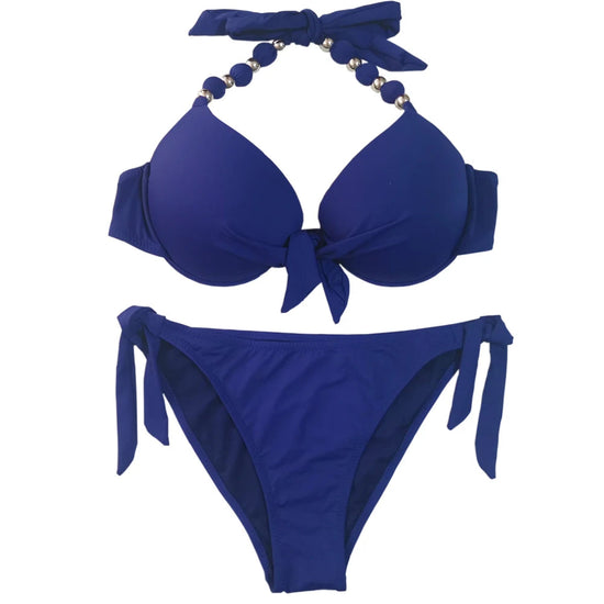 EONAR Women Bikini Offer Combined Size Swimsuit Push Up Bikini Sets Brazilian Bathing Suits Plus Size Swimwear Female XXL SS69 31.69 Navy Blue / S
