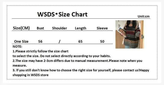 Vintage Sweaters Women Pullover Winter Striped Jumpers Korean Style Loose Pullover Knitwear Casual Loose Sweater Pull Femme