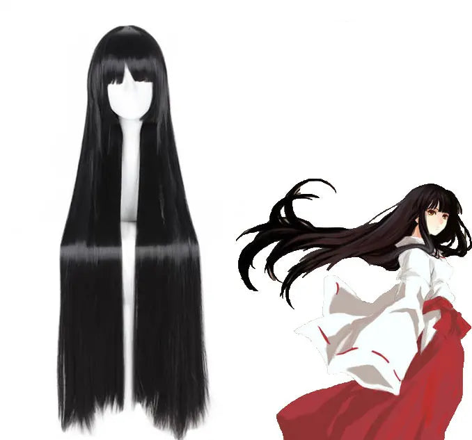 Anime Inuyasha Cosplay Costumes Red Japanese Kimono Higurashi Kagome Kikyo Sesshoumaru for Halloween Party Wigs Free wigcap