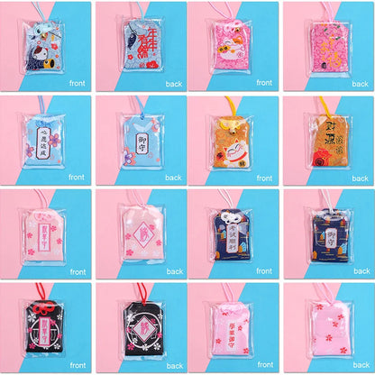 Japanese Prayer Omamori Pray Fortune Beauty Health Safety Lucky Charms Wealth Bag Guard Talisman Pendant Keychain Couple Gift - SS69