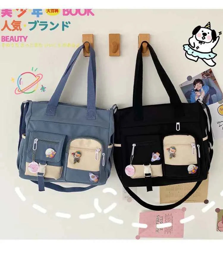 Nylon Waterproof Canvas Women Handbags Shoulder Bag Japanese Ladies Messenger Bag Student School Crossbody Bags for Girl Satchel