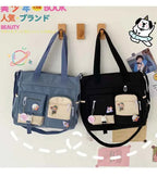 Nylon Waterproof Canvas Women Handbags Shoulder Bag Japanese Ladies Messenger Bag Student School Crossbody Bags for Girl Satchel