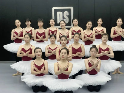 Professional Platter Tutu Black White Red Ballet Dance Costume For Women Tutu Ballet Adult Ballet Dance Skirt With Underwear - SS69