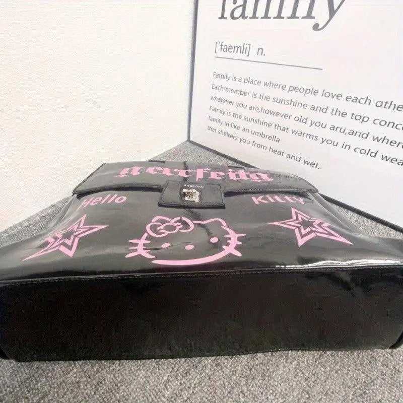 HelloKitty Large Capacity Crossbody Bag - Versatile & Fashionable Women's Shoulder Purse for Shopping, Travel, and School - Durable Faux Leather SS69