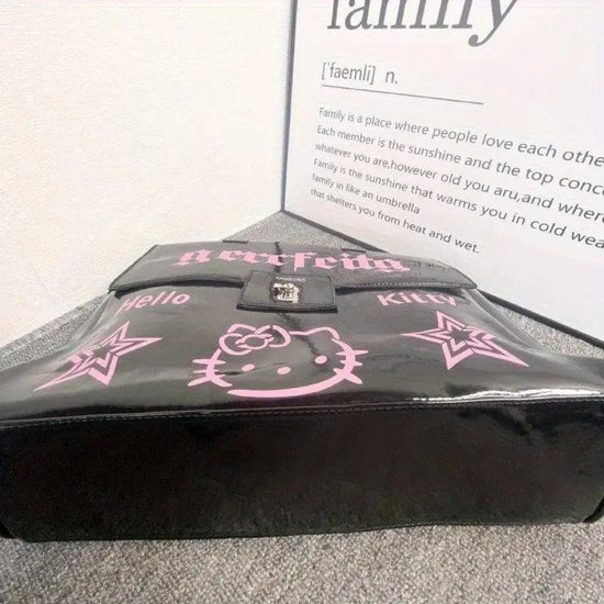 HelloKitty Large Capacity Crossbody Bag - Versatile & Fashionable Women's Shoulder Purse for Shopping, Travel, and School - Durable Faux Leather SS69