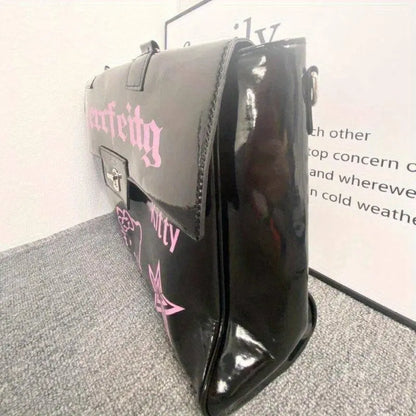 HelloKitty Large Capacity Crossbody Bag - Versatile & Fashionable Women's Shoulder Purse for Shopping, Travel, and School - Durable Faux Leather SS69