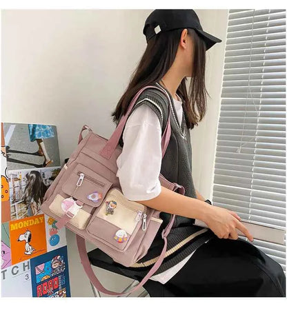 Nylon Waterproof Canvas Women Handbags Shoulder Bag Japanese Ladies Messenger Bag Student School Crossbody Bags for Girl Satchel