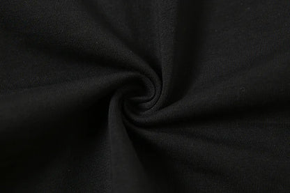 Patchwork Black T-shirts Gothic One Shoulder Sleeve Y2k Crop Tops Ruffles Hem Hip Hop Techwear Women Tees - SS69