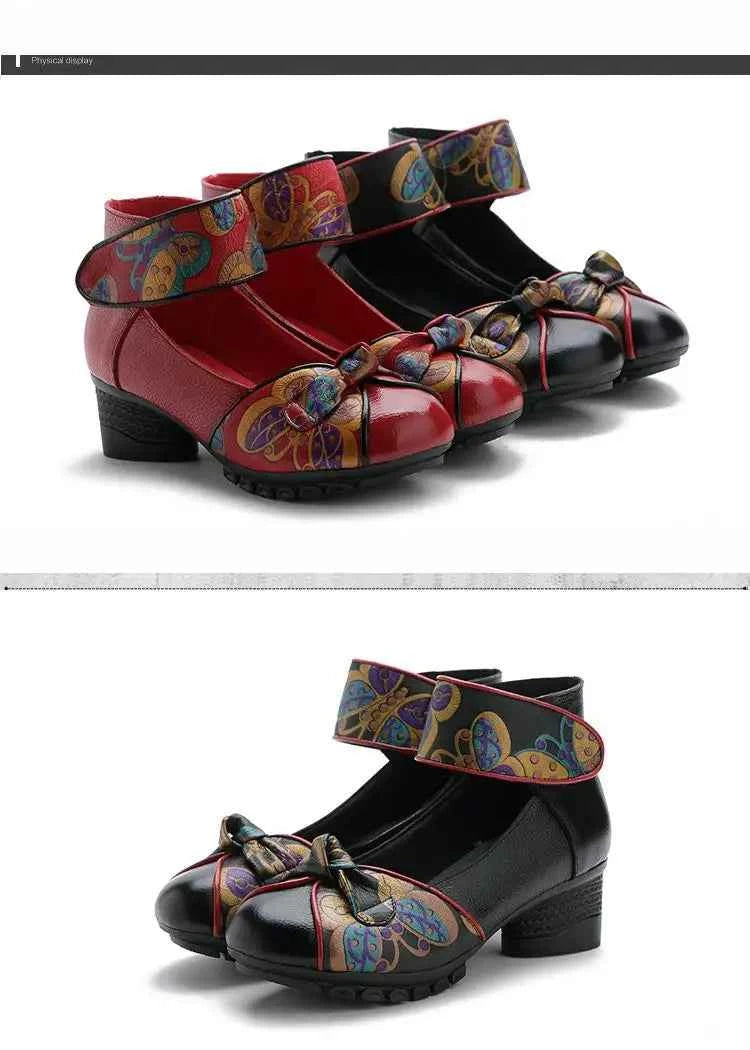 GKTINOO 2025 Spring Autumn New Retro Genuine Leather Platform Shoes Women's Pumps High Heel Soft Bottom Shoes Women Designers