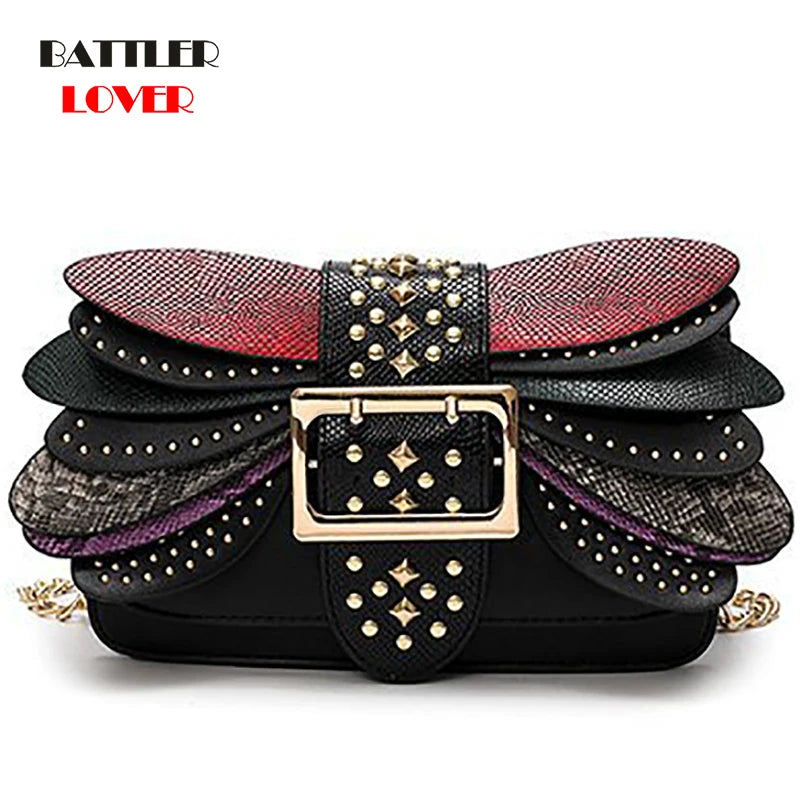 European Brand Design Chain Motorcycle Bags Women Clothing Shoulder Rivet Zipper Jacket Bag Messenger Bag Women Leather Handbags