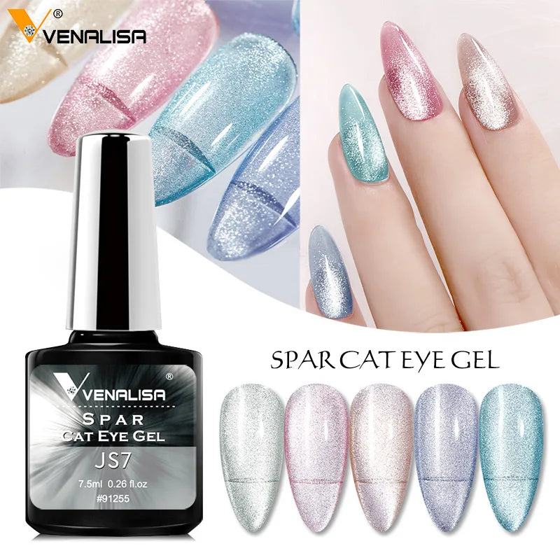 Venalisa Crystal Cat Eye Nail Gel Polish Magnetic Gel Nail Polish 7.5ml Soak Off UV LED Enamel UV Gel SS69