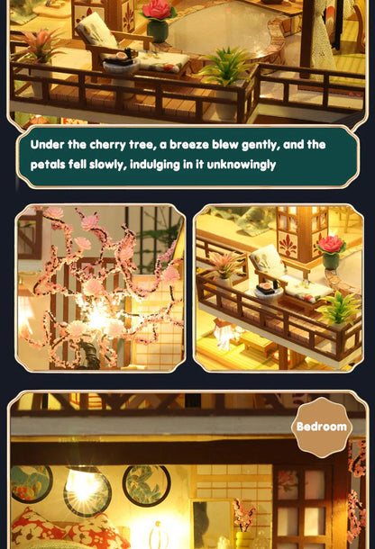 Doll House Wooden Furniture Diy Dollhouse Miniature Puzzle Assemble Miniatures Dollhouse Kits Educational Toys For Children Gift SS69