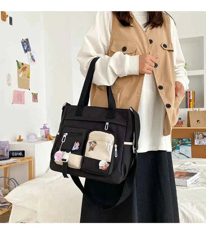 Nylon Waterproof Canvas Women Handbags Shoulder Bag Japanese Ladies Messenger Bag Student School Crossbody Bags for Girl Satchel