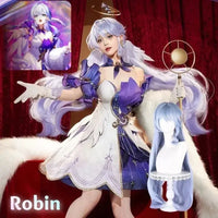 Honkai Star Rai Robin Cosplay Costume Anime Role Play Clothes Women Outfit Dress Robins COS Wig for Carnival Party SS69