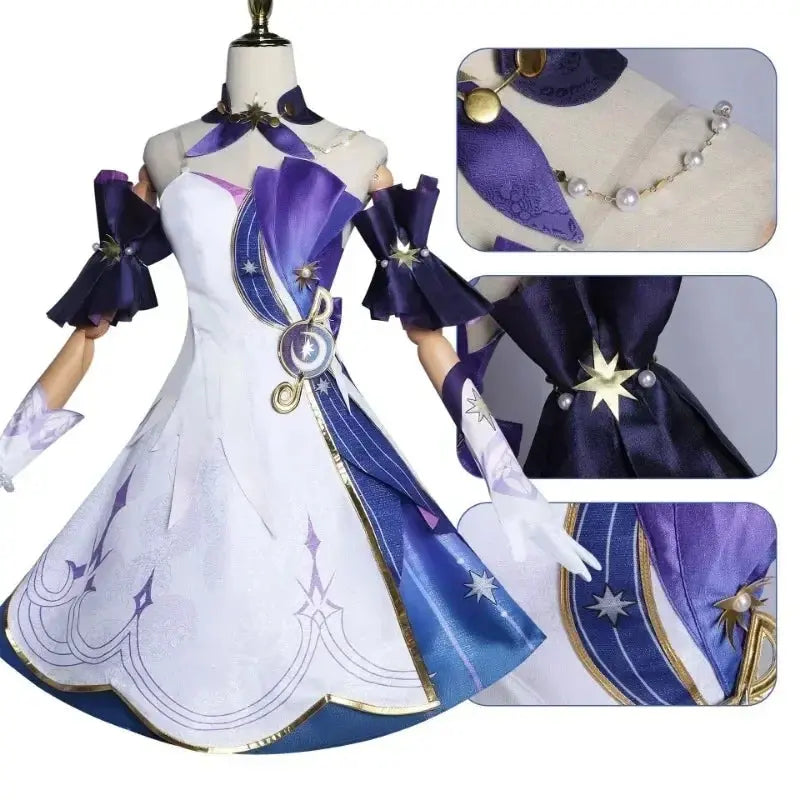 Honkai Star Rai Robin Cosplay Costume Anime Role Play Clothes Women Outfit Dress Robins COS Wig for Carnival Party SS69