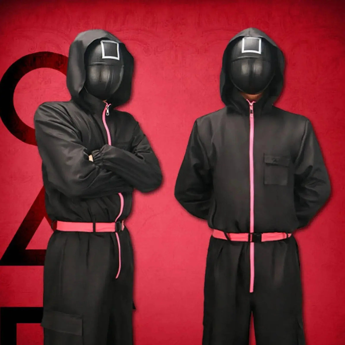 Hot SquidGame Jumpsuit Dark Theme  Korean Cosplay Party Outfits Props Role Play Classic Costume Belt Full Set Without Mask SS69